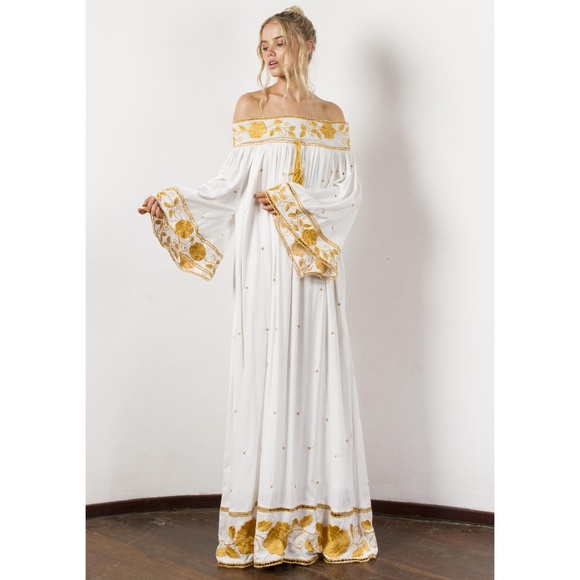 Fillyboo Dresses & Skirts - Fillyboo "Capricorn" Embroidered Maxi Dress